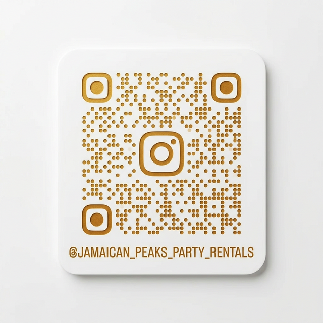 Instagram QR code — scan to follow @jamaican_peaks_party_rentals